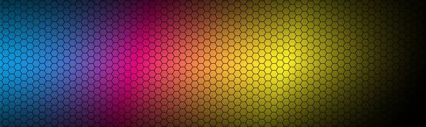 Современный Геометрический Заголовок Высоким Разрешением Cmyk Полигональной Сеткой Абстрактный Красочный — стоковый вектор
