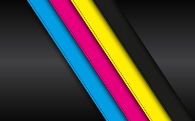Modern Cmyk iş tasarımı konsepti. Cmyk yazdırma renk arkaplanı. Vektör soyut afişi