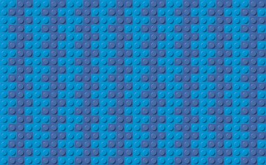 Mavi plastik yapı taşlarından oluşan iki farklı renkten oluşan soyut arka plan. Duvar kağıdı. Soyut vektör arkaplan illüstrasyonu