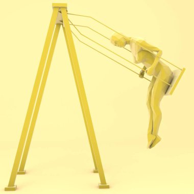 Lowpoly Kadın Şekil Değiştirme 3B Görüntü