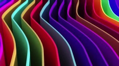 Yumuşak eğimli çizgiler, pürüzsüz gökkuşağı rengi, eğimli renk, dalga, soyut arkaplan, illüstrasyon 3d, 3d