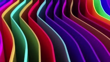 Yumuşak eğimli çizgiler, pürüzsüz gökkuşağı rengi, eğimli renk, dalga, soyut arkaplan, illüstrasyon 3d, 3d