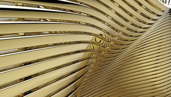 テクスチャ 滑らかなゴールドライン 3Dレンダリング 3Dイラスト — ストック写真