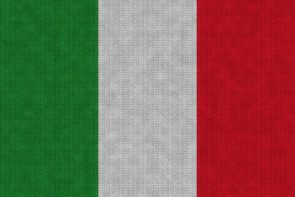 Knitted Italian Flag Rendering Illustration — 스톡 사진