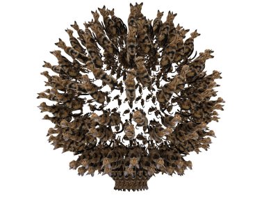 soyut fraktal kedi yavrusu yaratıcı arka plan