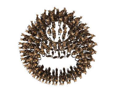 soyut fraktal kedi yavrusu yaratıcı arka plan