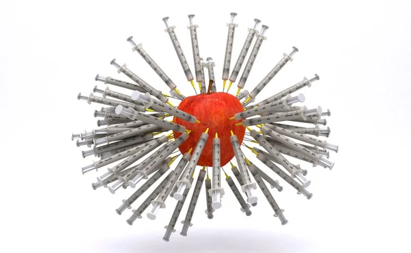 Renderowanie Koncepcja Wirusa Koronawirusa — Zdjęcie stockowe