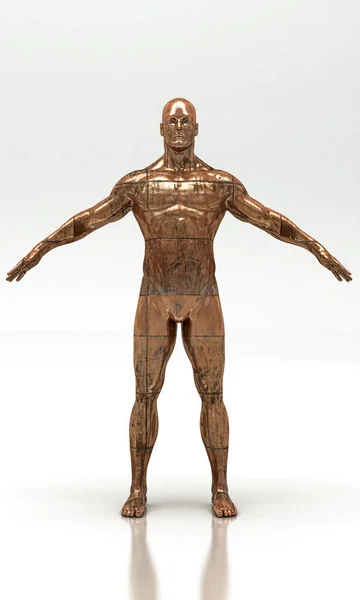 Людська Статуя Візуалізація — стокове фото