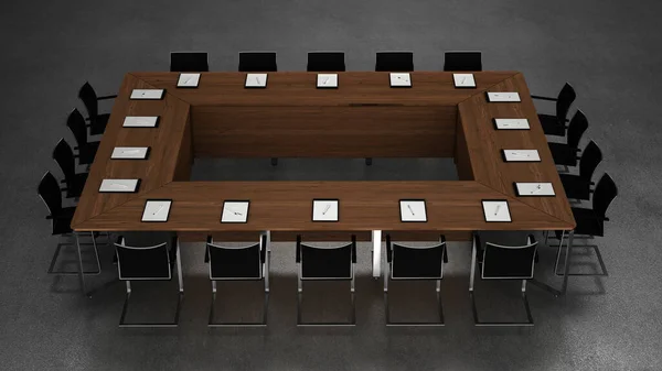 Άδειο Μοντέρνο Τραπέζι Συνεδριάσεων — Φωτογραφία Αρχείου