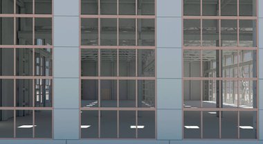 3D bir fabrika inşaatı 