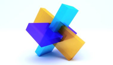 3d küp vektörü şekil arkaplanı 