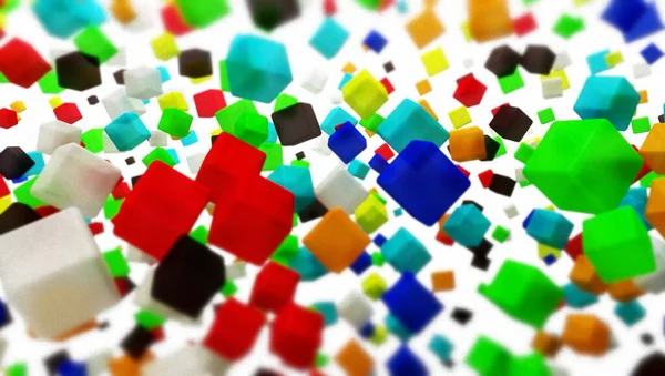 Representación Ilustración Abstracta Con Cubos —  Fotos de Stock