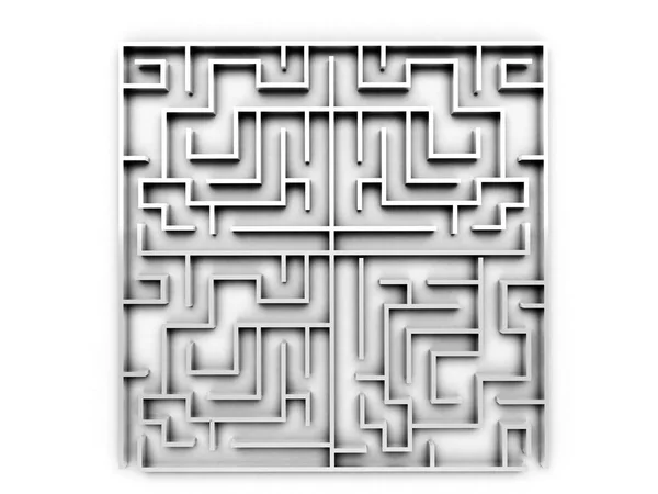 Labirinto Com Labirinto Branco — Fotografia de Stock