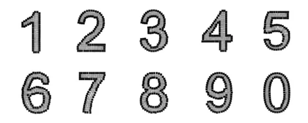 Conjunto Vetorial Números — Fotografia de Stock
