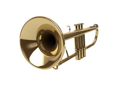 Trompetin 3 boyutlu ayrıntıları
