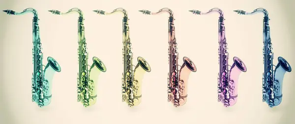 Detalhamento Renderização Saxofone — Fotografia de Stock