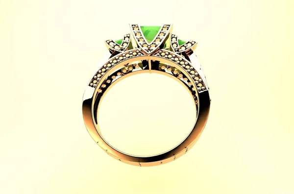 Prsten Diamantem Šperky — Stock fotografie