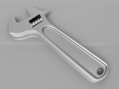 Metal anahtar gümüş arkaplanda izole edildi 