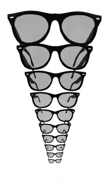 白い背景の黒いサングラス — ストック写真