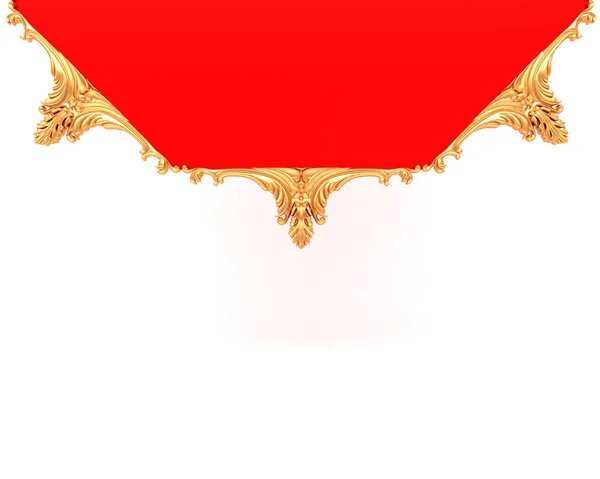 Rode Gouden Banner — Stockfoto
