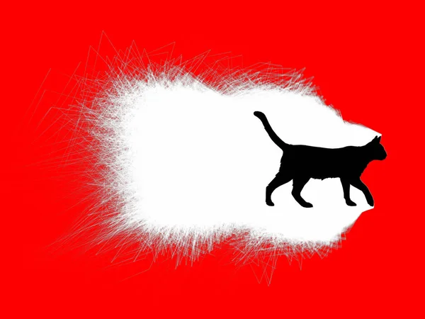 Katze Silhouette Illustration Vektor — Stockfoto