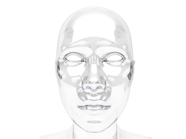 Абстрактна Ілюстрація Людського Обличчя — стокове фото