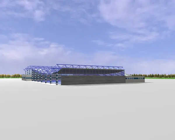 Современный Городской Стадион Рендеринг — стоковое фото