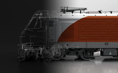 Bir elektrikli trenin 3 boyutlu canlandırması  