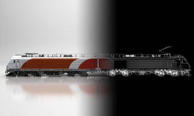 Bir elektrikli trenin 3 boyutlu canlandırması  