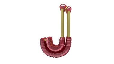 Beyaz arkaplanda soyut harfler izole edilmiş. 3D canlandırma, 3D canlandırma.