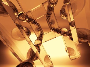 Üç boyutlu soyut teknoloji dijital denge arkaplanı oluşturma