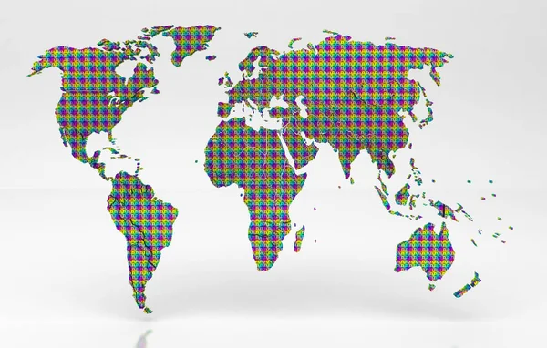 Rendering World Map — Stock Photo, Image