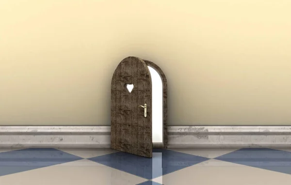 Маленькі Таємничі Двері Бастіоні Стіни — стокове фото