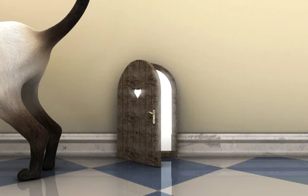 Eine Kleine Geheimnisvolle Tür Der Bastion Der Mauer — Stockfoto