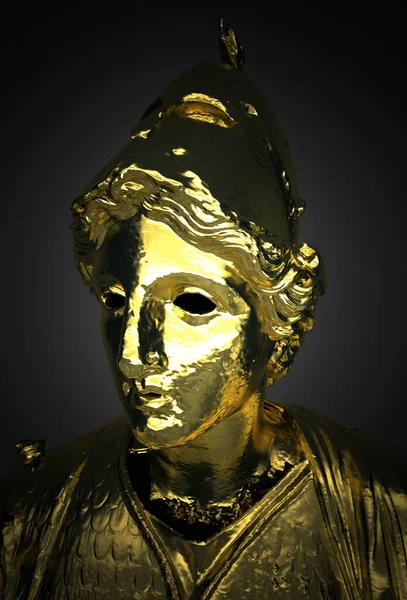 Золоті Статуї Представляють Міфологічних Персонажів — стокове фото