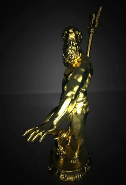 Золотые Статуи Представляющие Мифологические Персонажи — стоковое фото