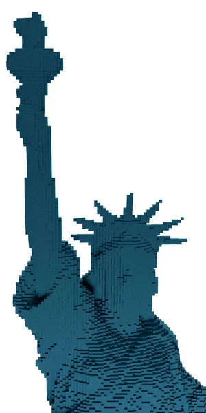 Statue Liberty Silhouette Lowpoly Render Illustration — стокове фото