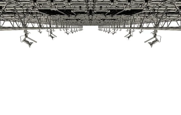 金属管吊顶通风系统 Bim 3D渲染 — 图库照片