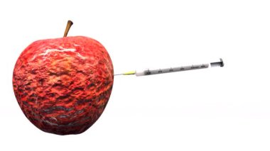 elma, og, gmo, koruyucular, botoks şırıngası, botoks