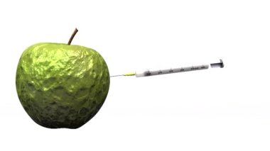 elma, og, gmo, koruyucular, botoks şırıngası, botoks
