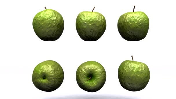Jabłko Ogm Gmo Konserwanty Strzykawka Botoksem Botoks — Wideo stockowe