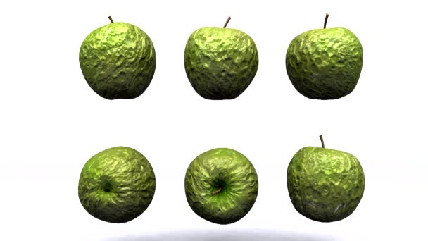 Яблуко Огм Гмо Консерванти Шприц Ботокс Ботокс — стокове відео