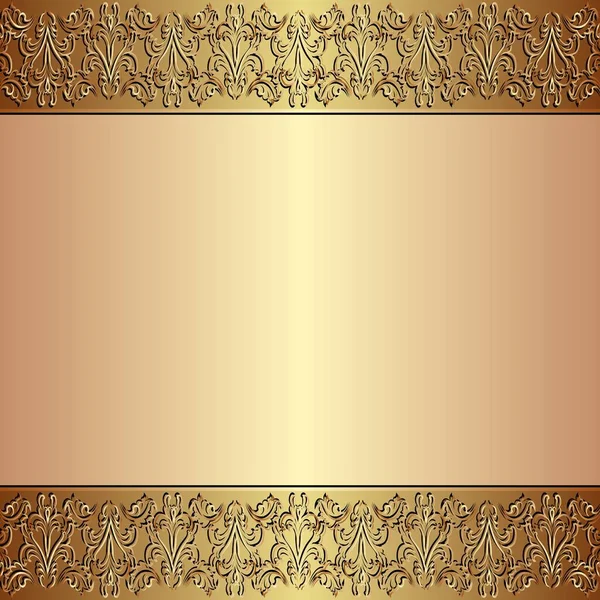 黄金の背景とヴィンテージの装飾 — ストックベクタ