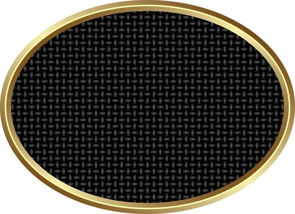 Black Texture Golden Frame — Stock Vector