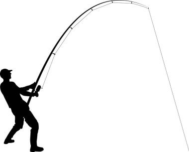 Olta kamışlı balıkçı.