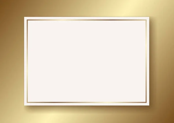 Card Frame Golden Background — ストックベクタ