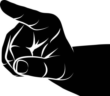 hand pointing finger silhouette