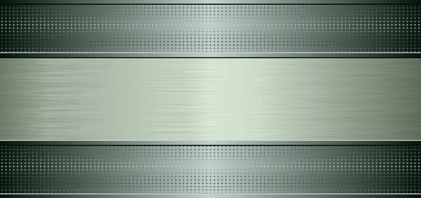 金属製の長いバナー ベクトル図 — ストックベクタ
