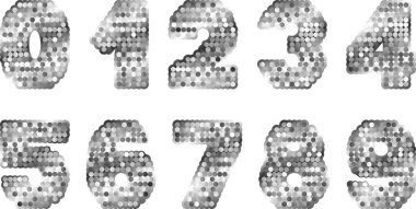 font in the form of dots