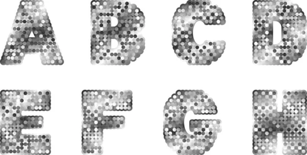 Font Form Dots — стоковый вектор